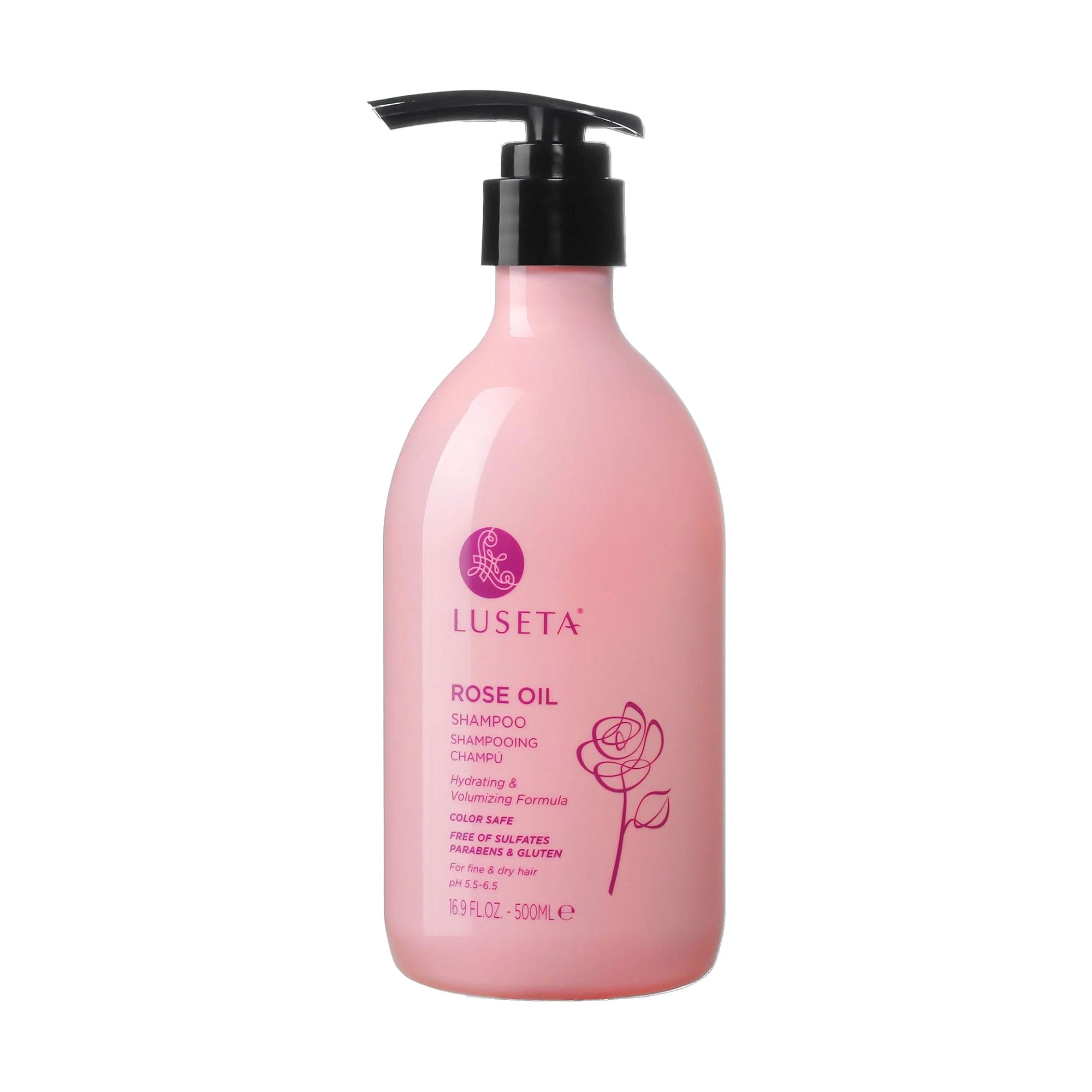 Шампунь для об'єму волосся Luseta Rose Oil Shampoo, 500 мл